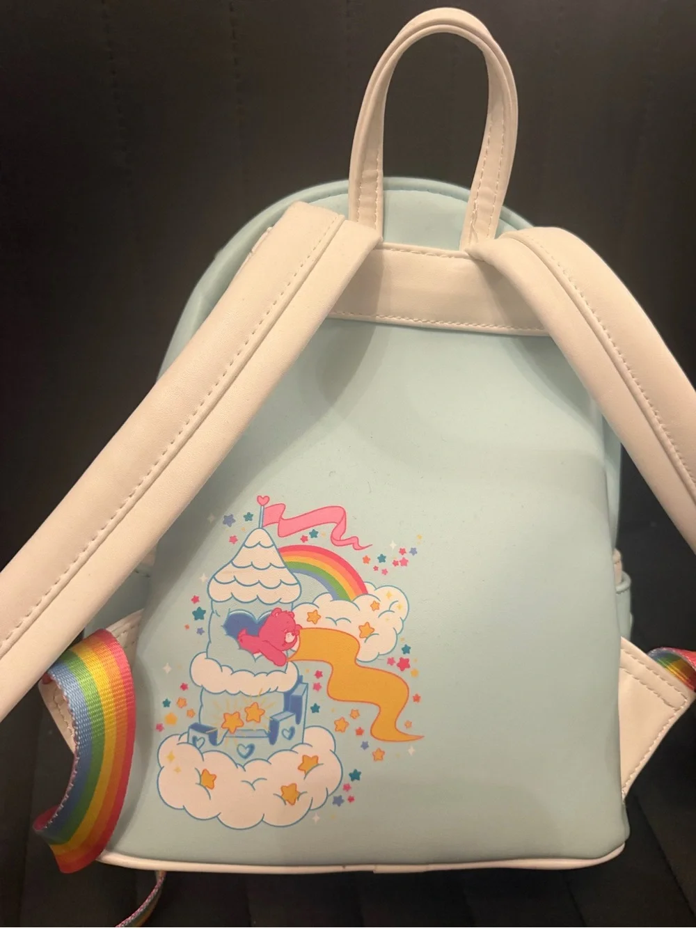 Care Bears Pastel Rainbow Castle Mini Backpack in Light Blue